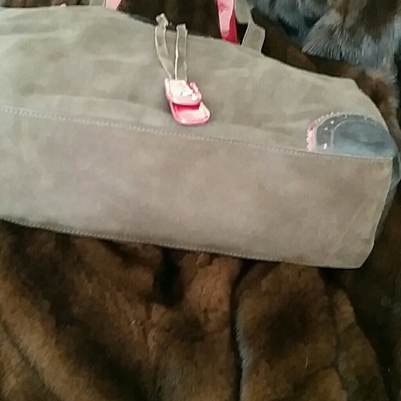 Adrienne Vittadine Suede/ Patent/Calf Hair Leather Handbag. NWOT - Picture 2 of 4